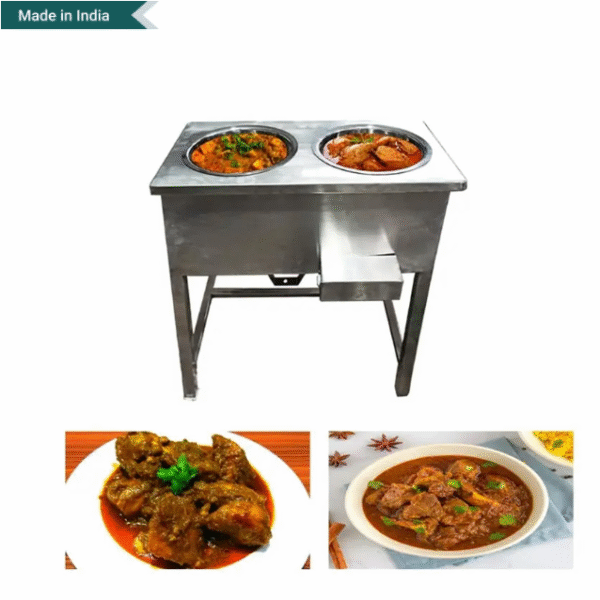 Heavy Duty 2 Pot Electric Bain Marie 1.5kW, SS Body