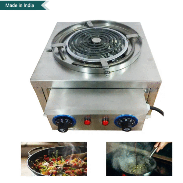 Commercial Stainless Steel 20 x 15 Inch Hot Plate with 4000 Watt Coil