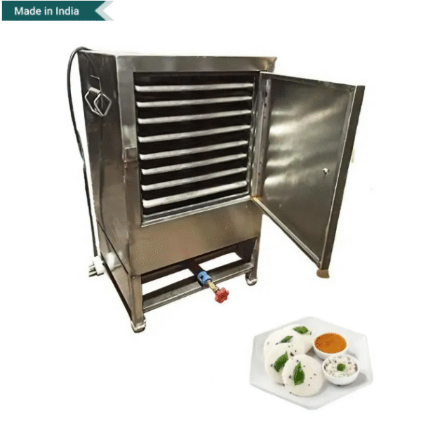 Commercial 8 Tray Stainless Steel Electric and Gas Operated Idli Steamer Machine for 96 pcs Idli, 3Kw
